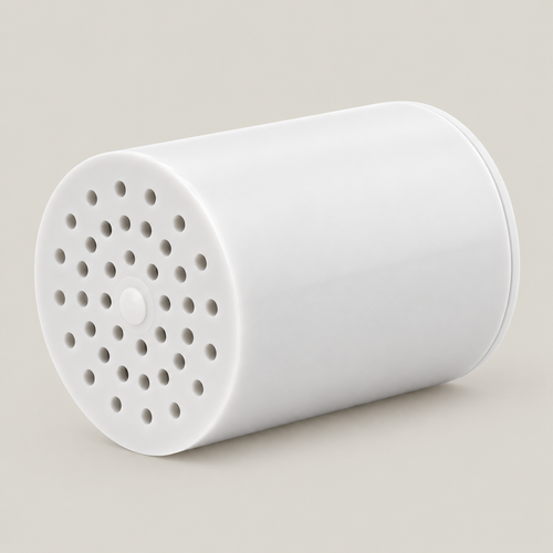 Dulcis Agua replacement shower filter cartridge, front view