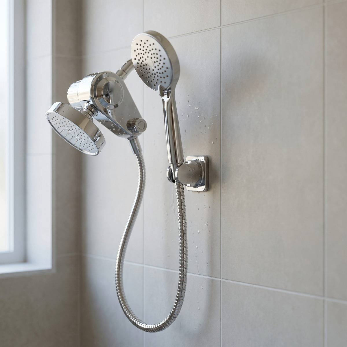 Duo Filtered Shower System — Dual Head, Polished Chrome