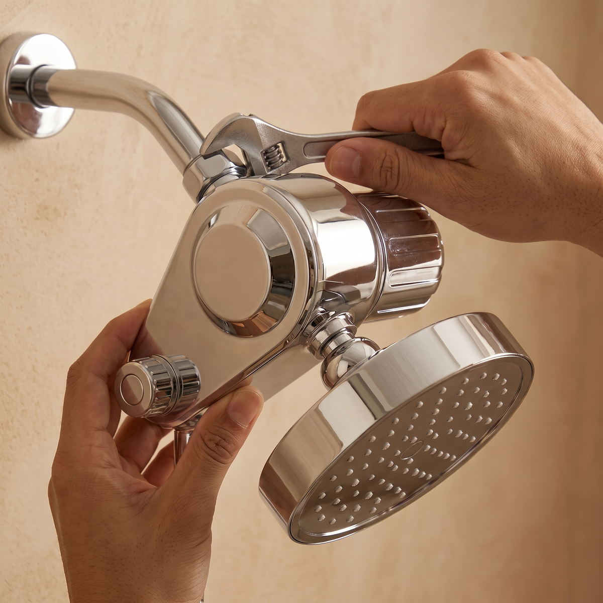 Duo Filtered Shower System — Dual Head, Polished Chrome